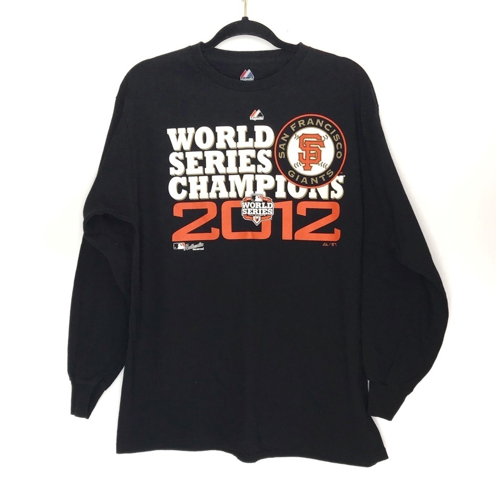 Unisex MLB Black San Francisco Giants 2012 World Series T-Shirt Long Sleeve